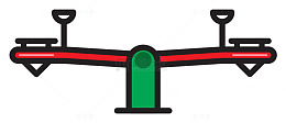 绿色平衡玩具跷跷板