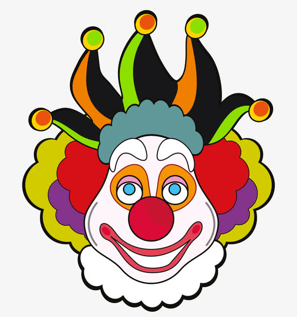 卡通愚人节彩色小丑