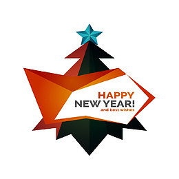 卡通圣诞树标题PNG