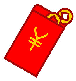 羊角符卡通矢量红包