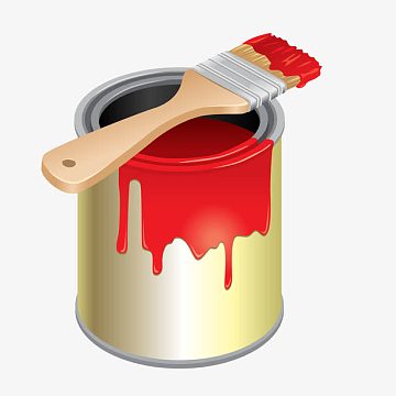 卡通油漆桶设计矢量图