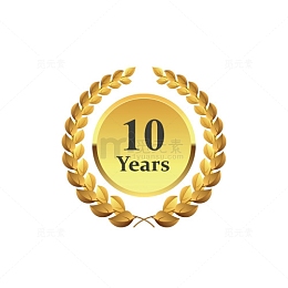 高档立体金属花环10年质保标志