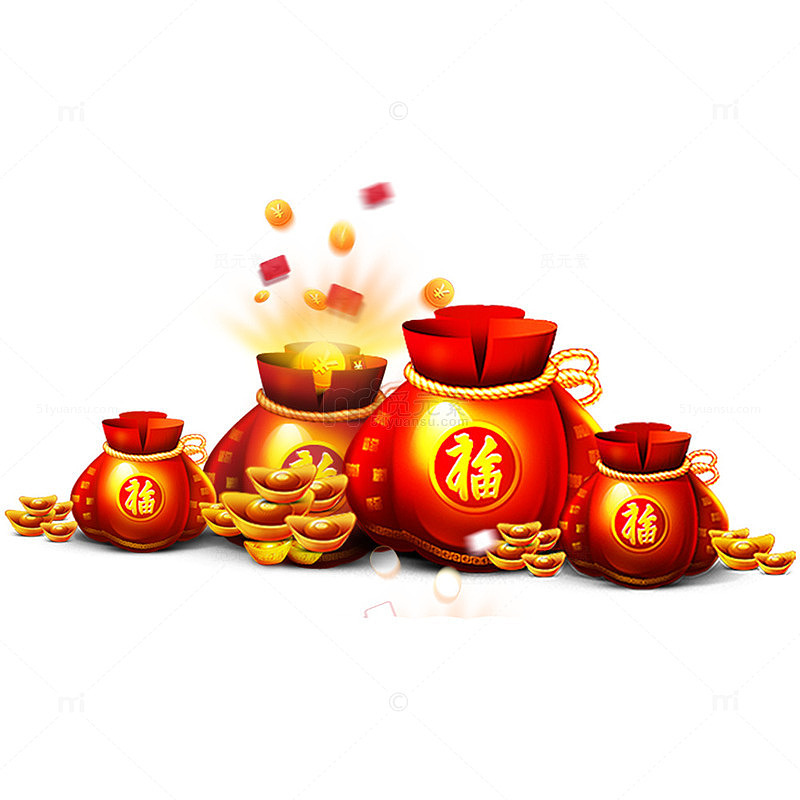 一堆的福袋放在一起