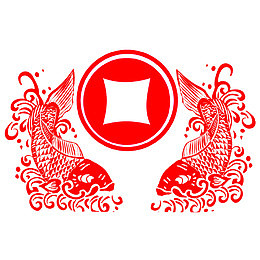 海报装饰剪纸设计