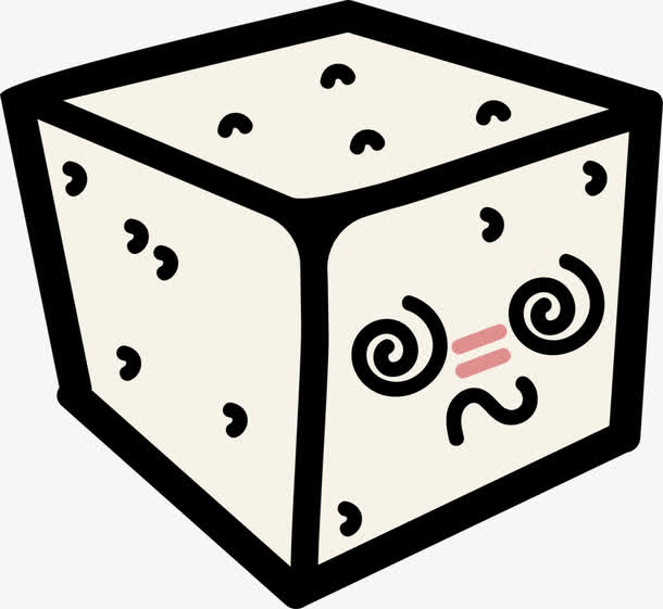 晕眩卡通方块奶酪