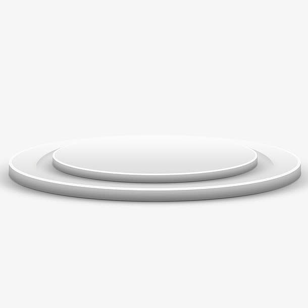 白色椭圆形产品立体展示舞台