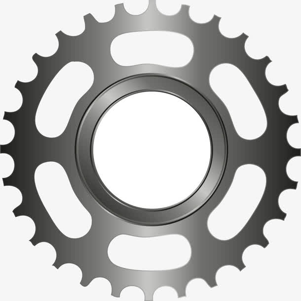 镂空椭圆形矢量卡通齿轮