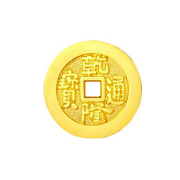 周大福钱币黄金吊坠