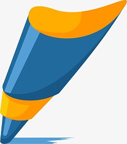 椭圆形矢量书写圆柱笔尖