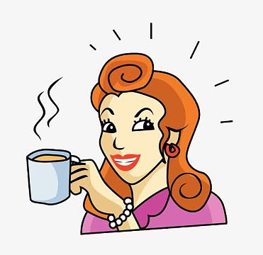 端着茶杯喝茶的女士