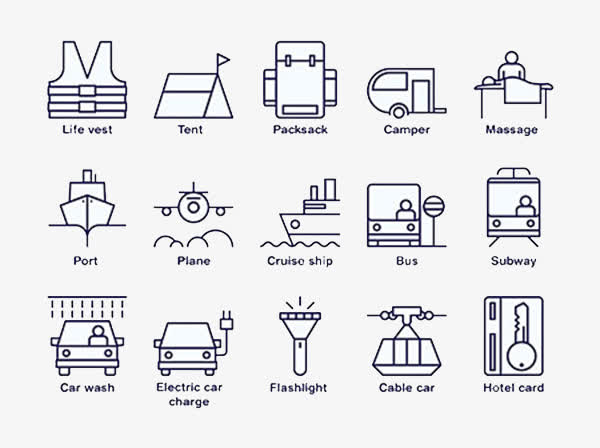 手绘标志日常生活按摩减压