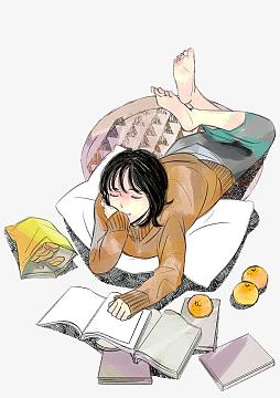 动画风格放松心情休假