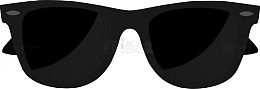 黑色镜面玻璃磨砂眼镜