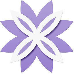 紫色立体花朵素材