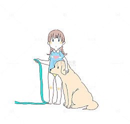 小女孩与狗