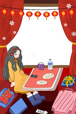 春运卡通人物psd分层图