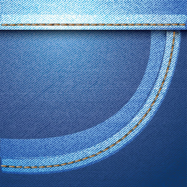 蓝色卡通牛仔纹理素材