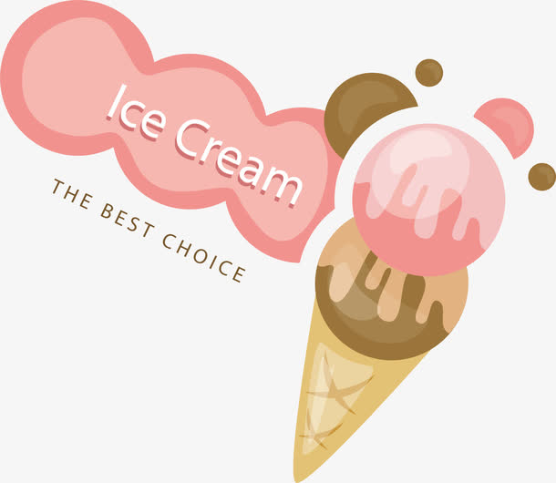 矢量图奶油冰淇淋