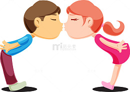 婚礼装饰亲嘴的情侣