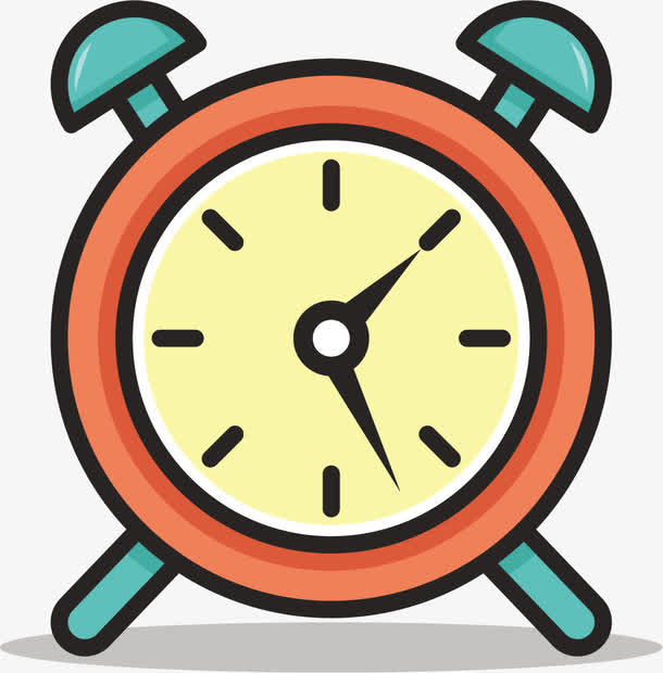 交叉双脚矢量卡通闹钟