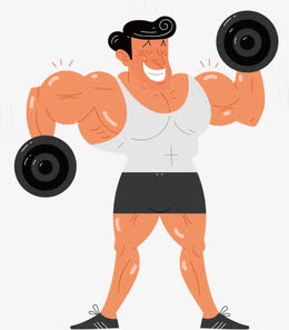 手绘健身素材手绘运动图片