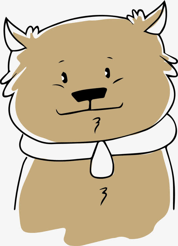 矢量图围巾的小熊