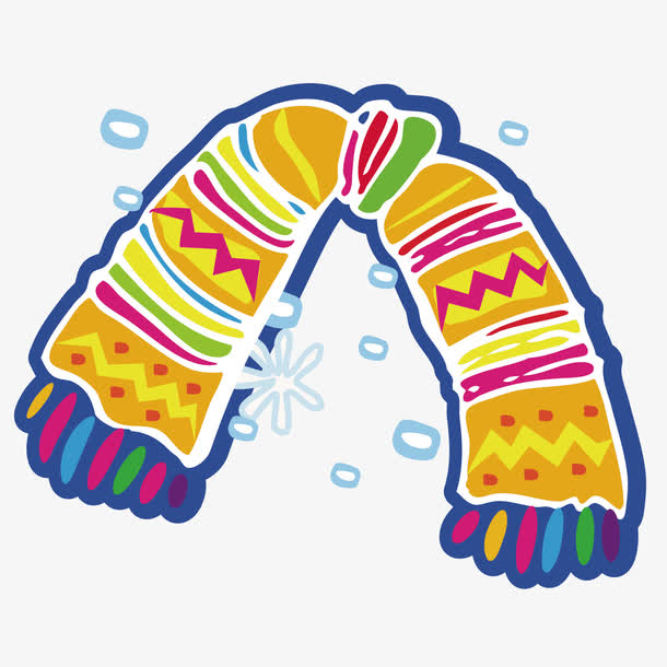 卡通围巾png矢量素材