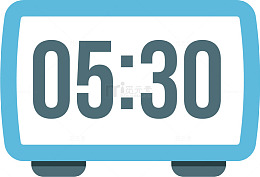 浅蓝色凌晨时间闹钟