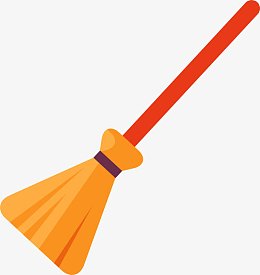 黄色卡通扫把
