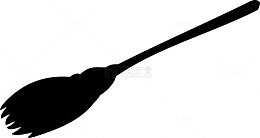 黑色简约扫把