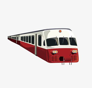 卡通手绘高铁动车