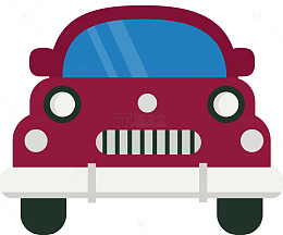 卡通简约手绘交通工具装饰汽车