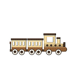 手绘卡通春运火车