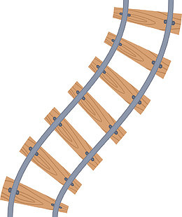 弯曲卡通轨道矢量图