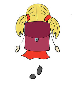 手绘背书包都女孩子