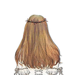 长发美女背影
