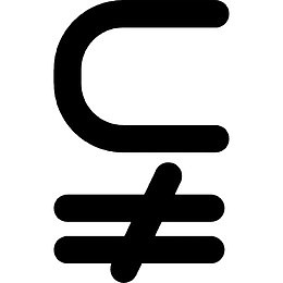 数学符号包含不等于号