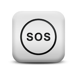 磨砂白广场图标标志SOS盘旋S