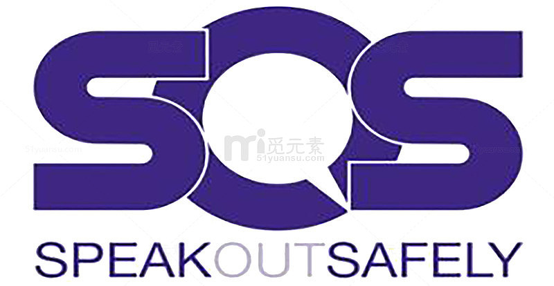 蓝色sos求救标志