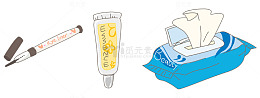 手绘化妆用品