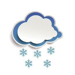简约多云下雪图案