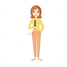 拿着话筒自信演讲的女人