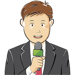 卡通新闻记者