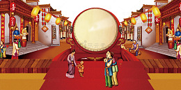新年传统背景psd分层图