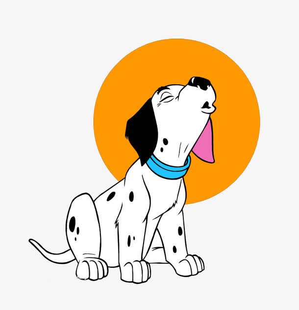 吼叫的大麦町犬