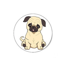 卡通沙皮犬