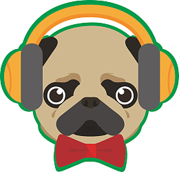 卡通巴哥犬