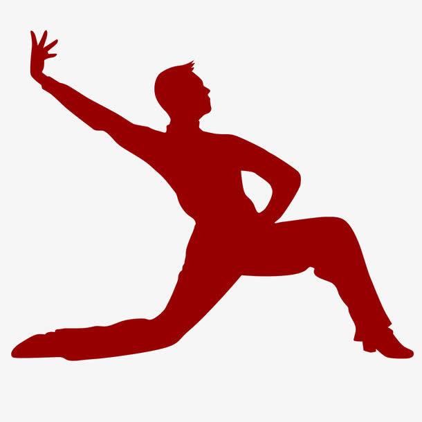 矢量桑巴单人舞动作剪影素材