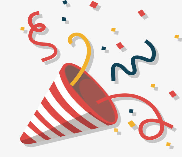 派对彩色拉花免抠素材免费下载_觅元素51yuansu.com