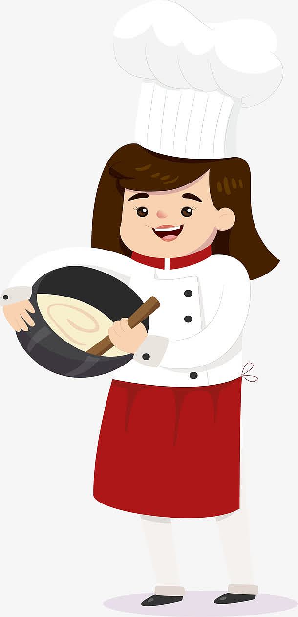 卡通女厨师设计矢量素材